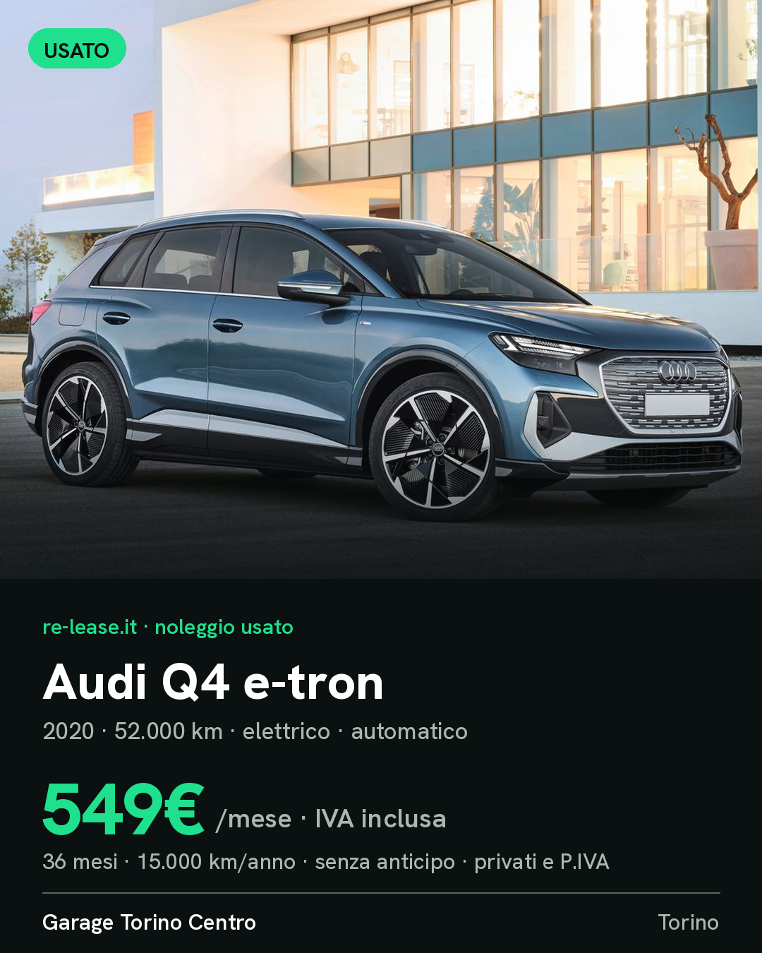 Esempio post social Audi Q4 e-tron